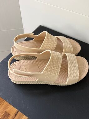 Reef Neutral Beige Slingback Sandals